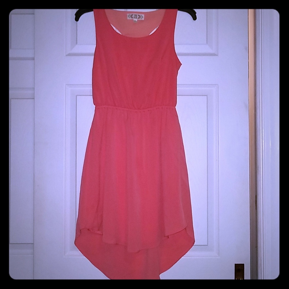 Pink Rose Peach and Pink Gorgeous Dress-Small